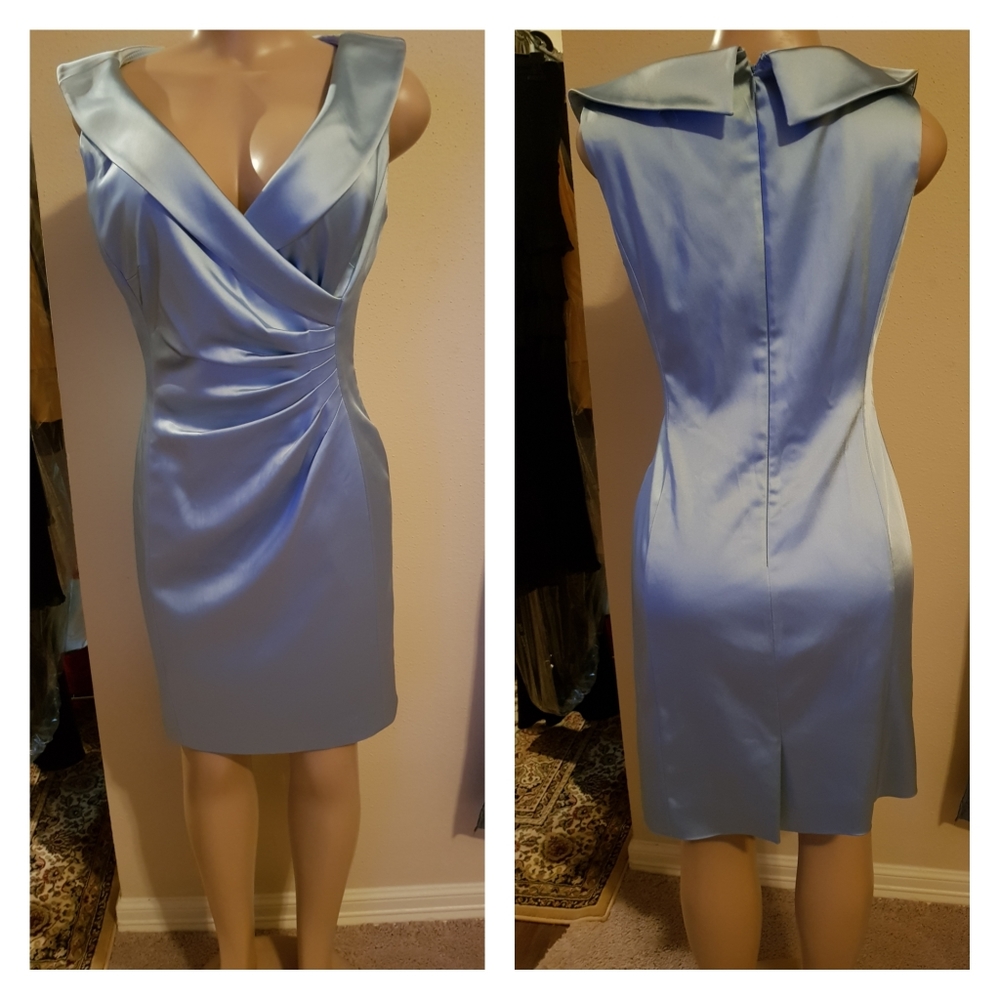 Tahari Light Blue Seeveless Dress Wedding/Party
